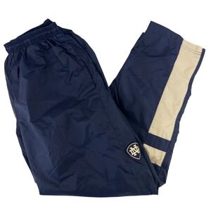 Notre Dame Adidas Mens XL Track Pants Navy Blue Fighting Irish Side Zip Vintage